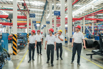 广州工控党建联盟联络员一行到米兰网站_米兰(中国)智能开展工作对接